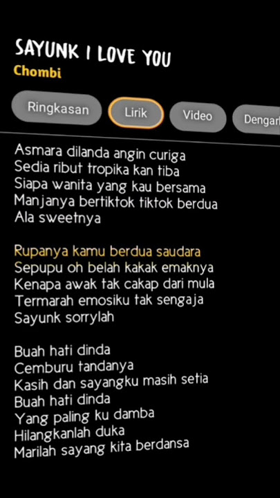 Lirik buah hati dinda [sayunk i love you]#viral #tiktok