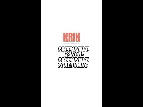 Preemptive vs Non Preemptive SCHEDULING