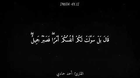 ﴿فَصَبۡرࣱ جَمِیلٌۖ﴾ قرآن كريم بصوت القارئ  أحمد حمادي    أجمل حالات واتس اب
