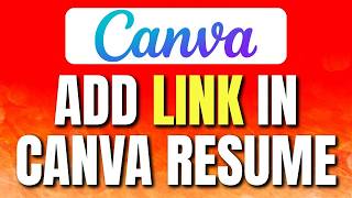 How To Add Link in Canva Resume Quick Guide | Make Canva Resume Links Clickable | Easy Guide