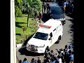 jenasah Setda provinsi NTT keluar dari kantor gubernur NTT menuju bandara eltari Kupang