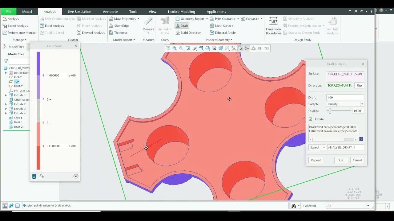 Adding Drafts & Assembling Circular Buttons in Plastic Design | Creo Parametric Tutorial - Part 28