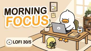 2 Hour Deep Focus Pomodoro 30/5 | Morning Minimal Focus | GooDuck & Pip