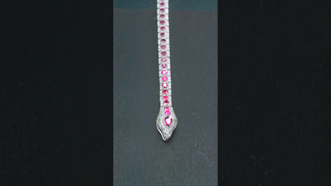 Making a Ruby Snake Bracelet | ASMR 