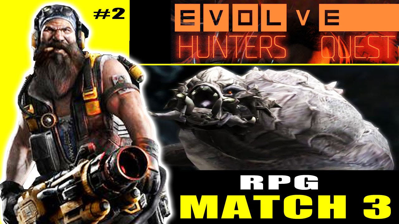 Evolve Hunters Quest Gameplay (2K) Mix of Puzzle Match 3 & RPG (Quest 2