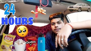 Living In My Car 🚗 For 24 Hours🔥 CHALLENGE - OVERNIGHT 24 HOUR IN CAR || Skater Himanshu