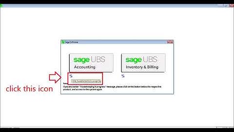 SAGE ACCOUNTING - HOUSEKEEPING IN PROGRESS