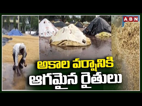 అకాల వర్షానికి ఆగమైన రైతులు | Farmers Suffer Unseasonal Rains | Telangana | ABN - ABNTELUGUTV