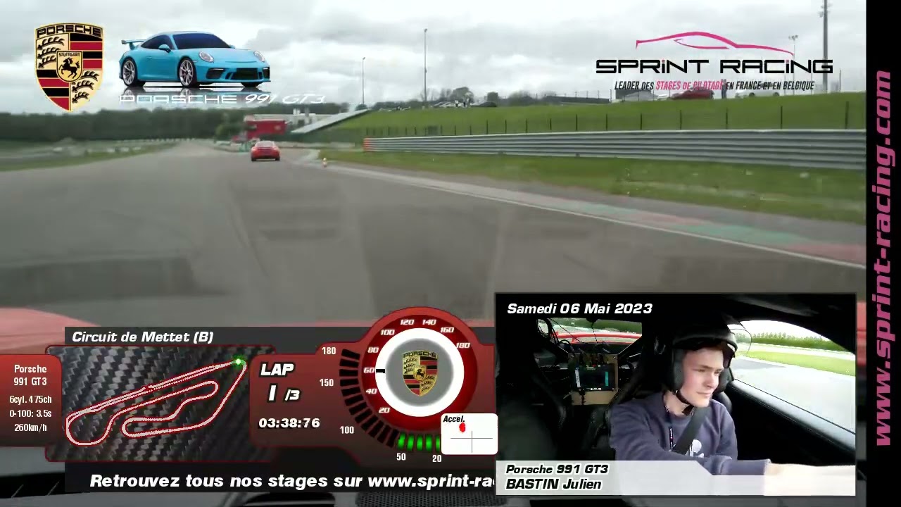 Stage de conduite en Porsche GT3 sur le circuit de Mettet