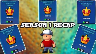 My Ranked Season 1 RECAP... | Stumble Guys