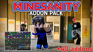 MODPACK With +40 ADDONS | MINESANITY ADDON PACK (pocket edition)