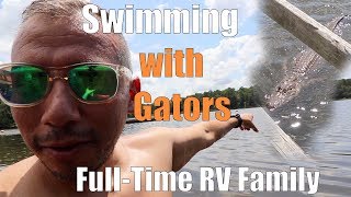 Full Time RV Family - Huntsville State Park - We swam in a lake with GATORS!! by Living Tomorrow Today 1,075 views 4 years ago 6 minutes, 53 seconds