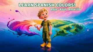 Learn Spanish Colors for Kids 🌈 | Fun Song (Rojo, Azul, Amarillo!)