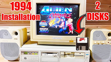 I Time Traveled to 1994: Installing Alien Carnage from 2 Floppy Disks on My 386 (40MHz) PC!