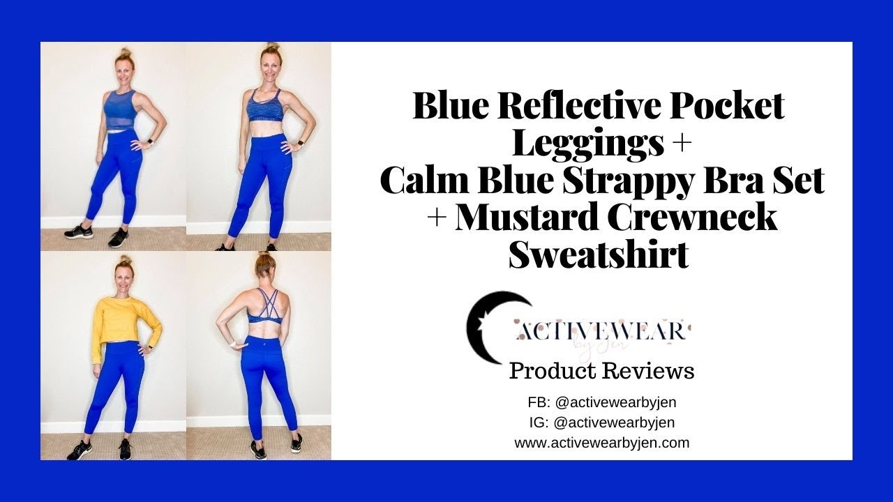 Blue Reflective Pocket Leggings + Blue 