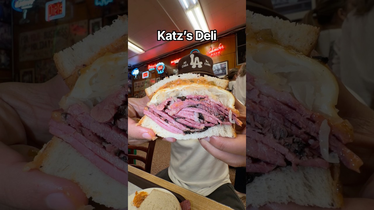 Katz’s Deli after a long night out #foodreview #mukbang