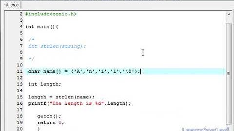 C Programming Language Video Tutorials for Beginners  48  strlen Function with Example
