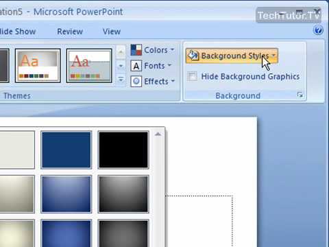 Create a Solid Color Slide Background in PowerPoint 2007 - YouTube