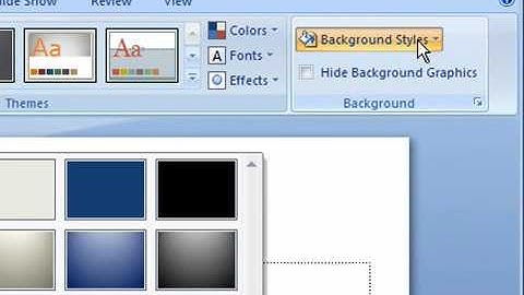 Create a Solid Color Slide Background in PowerPoint 2007