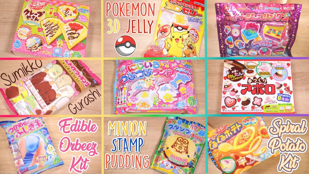 9 DIY CANDY KITS! | Popin' Cookin' | Pokemon | Sumikkogurashi