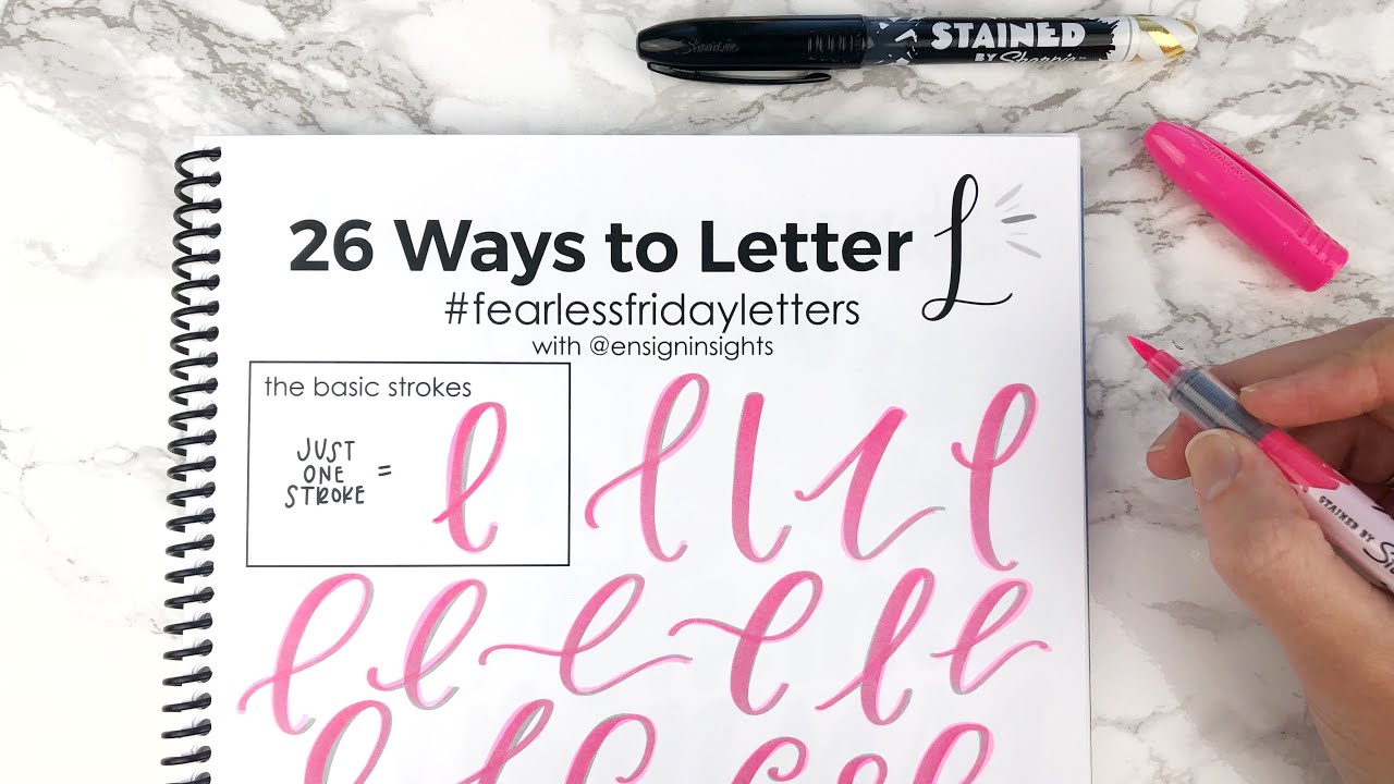 How to hand letter L in uppercase and lowercase in 26 ways