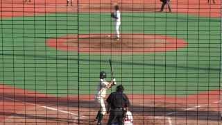 2012/10/26　石川修平 （JR東日本）　センター前タイムリーヒット　日本通運戦