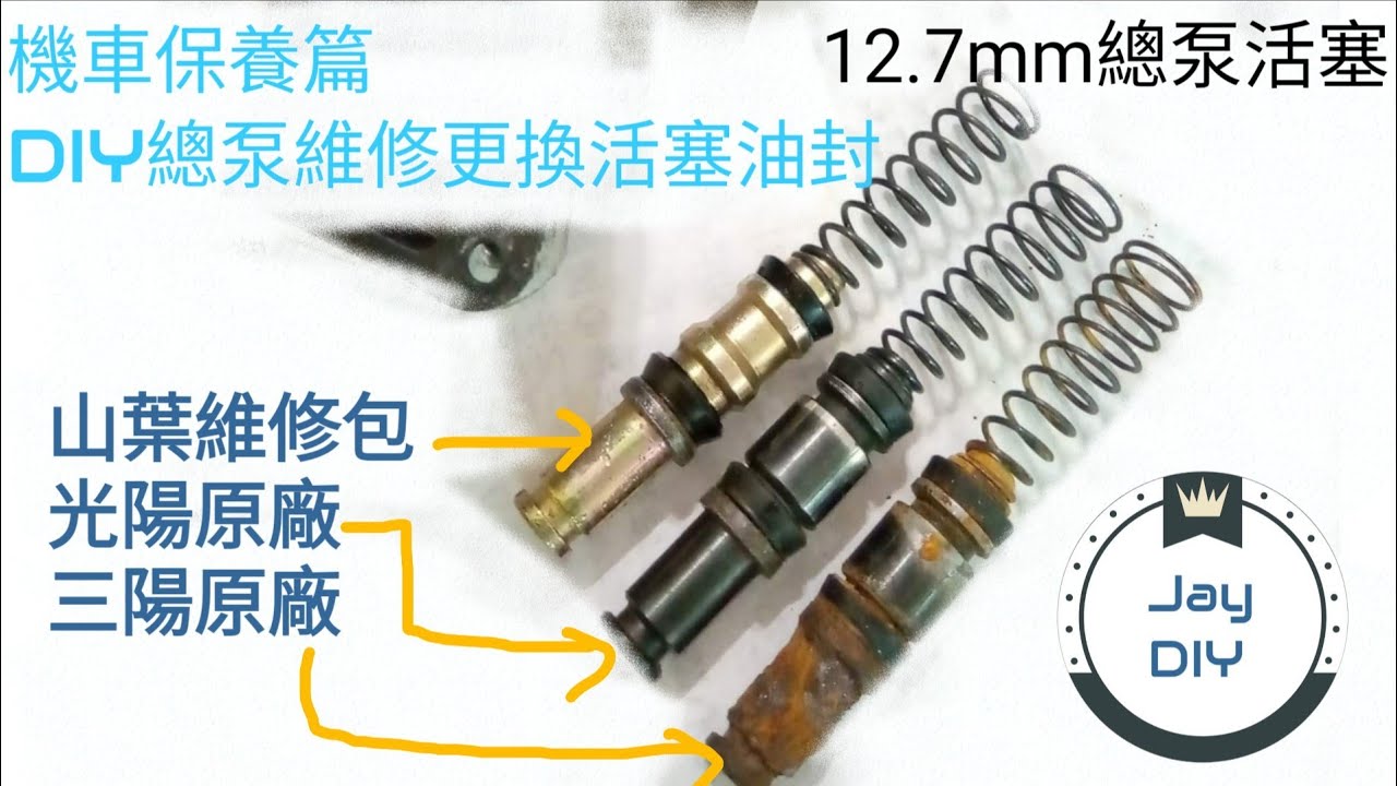 機車保養篇 恢復煞車手感免換總泵diy總泵維修適用光陽 三陽 山葉車種 Youtube
