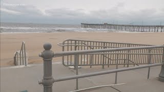 Cold winds keeping people from going to the Virginia Beach Oceanfront