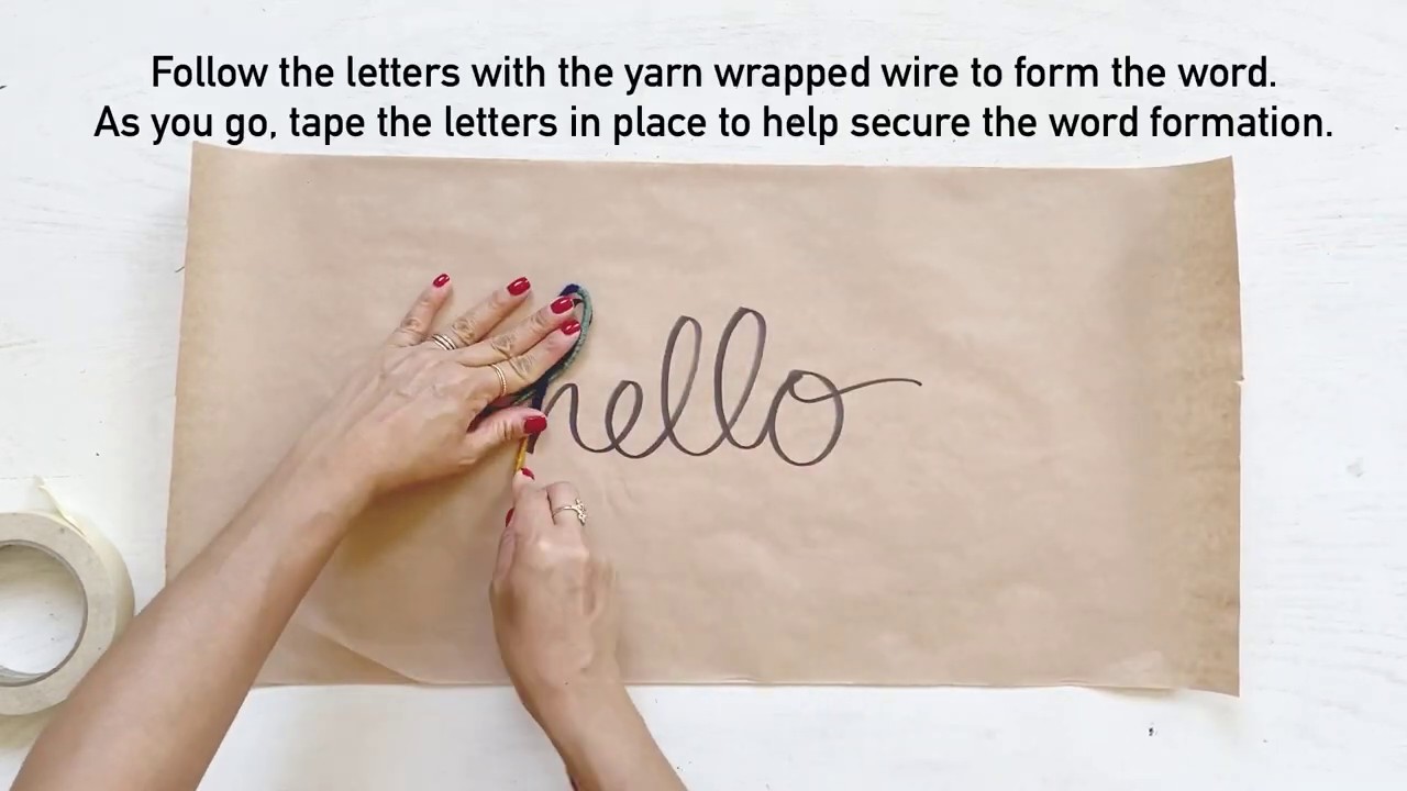 Yarn Wrapped Wire Word - Youtube