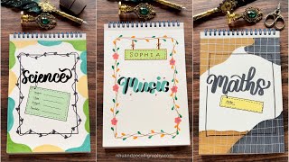 5 Ways to Make Beautiful Front Pages ♥️ | DIY Notebook Cover Designs | NhuanDaoCalligraphy