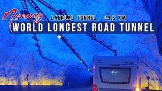 Worlds longest road tunnel - Lærdal tunnel Norway | Relaxing Drive