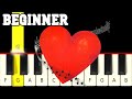 Heart and Soul - Famous Piano Tune - Very Easy and Slow Piano tutorial - Beginner, only white keys.