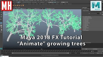 Maya 2018 Tutorial : How to "Animate" growing trees in Maya