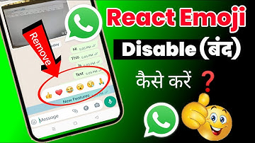 WhatsApp Message Reactions Disable Kaise Kare || WhatsApp Message Reactions Off (बंद) Kaise Kare ?