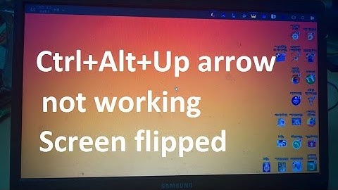 Ctrl Alt Up arrow not working Solution - Change display orientation Landscape / portrait (flipped)