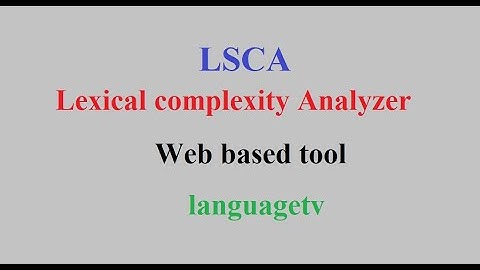 Lexical complexity Analyzer, Web based tool , Instructor :  Sami Ullah Khan