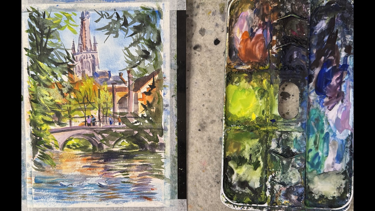 水彩风景画Watercolor Landscape 수채화풍경260704 - YouTube