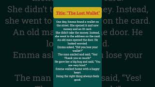 The Lost Wallet – Short Moral Story in Simple English