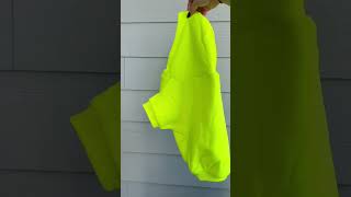 immediately yes ⚡️🍋‍🟩 neon electric yellow dog hoodie is even better in person 💛 Comfrt Comfrt