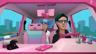 Hannah's pink car/ Sted has a new car (plotagon)