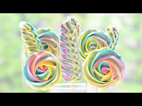 БЕЗЕ ☆ Меренга на палочке ☆ Радужный CandyBar ☆ 3 способа сушки