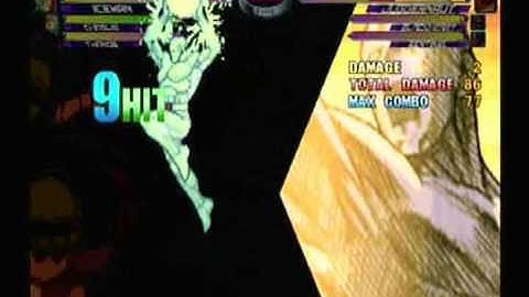 MvC2: Iceman 3x Icebeam Whiff 6 Fierce 100%+ 82 hit Combo