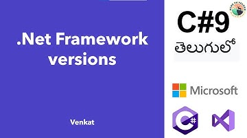 Part 9 .Net Framework/.Net Core versions | C# tutorial in telugu   @NineTvTelugu ​