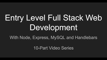 Video 3 - Learning full stack web development for beginners with Node, Express, MySQL and Webpack!