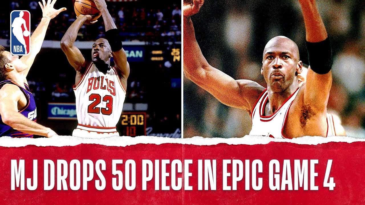 Mj Drops 50 Piece In Epic Nba Finals Game 4 The Jordan Vault Youtube