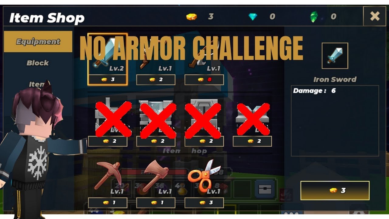 No Armor challenge| Aaydenbg | Blockmango Bedwars - YouTube