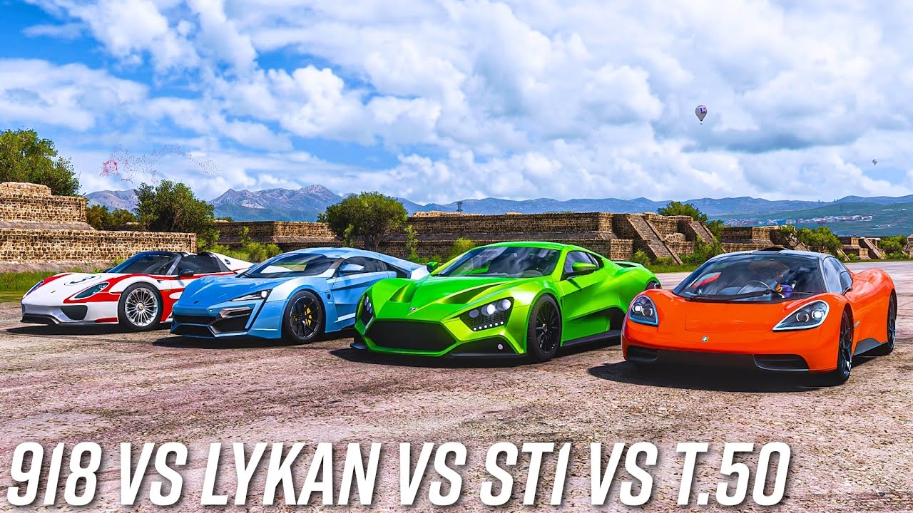 Gordon Murray T.50 vs Lykan Hypersport vs Zenvo ST1 vs Porsche 918