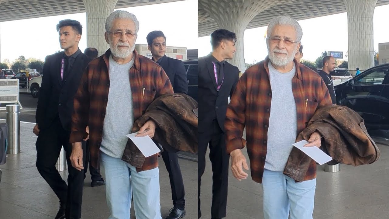 Nasserudin Shah Spotted At Airport Departure