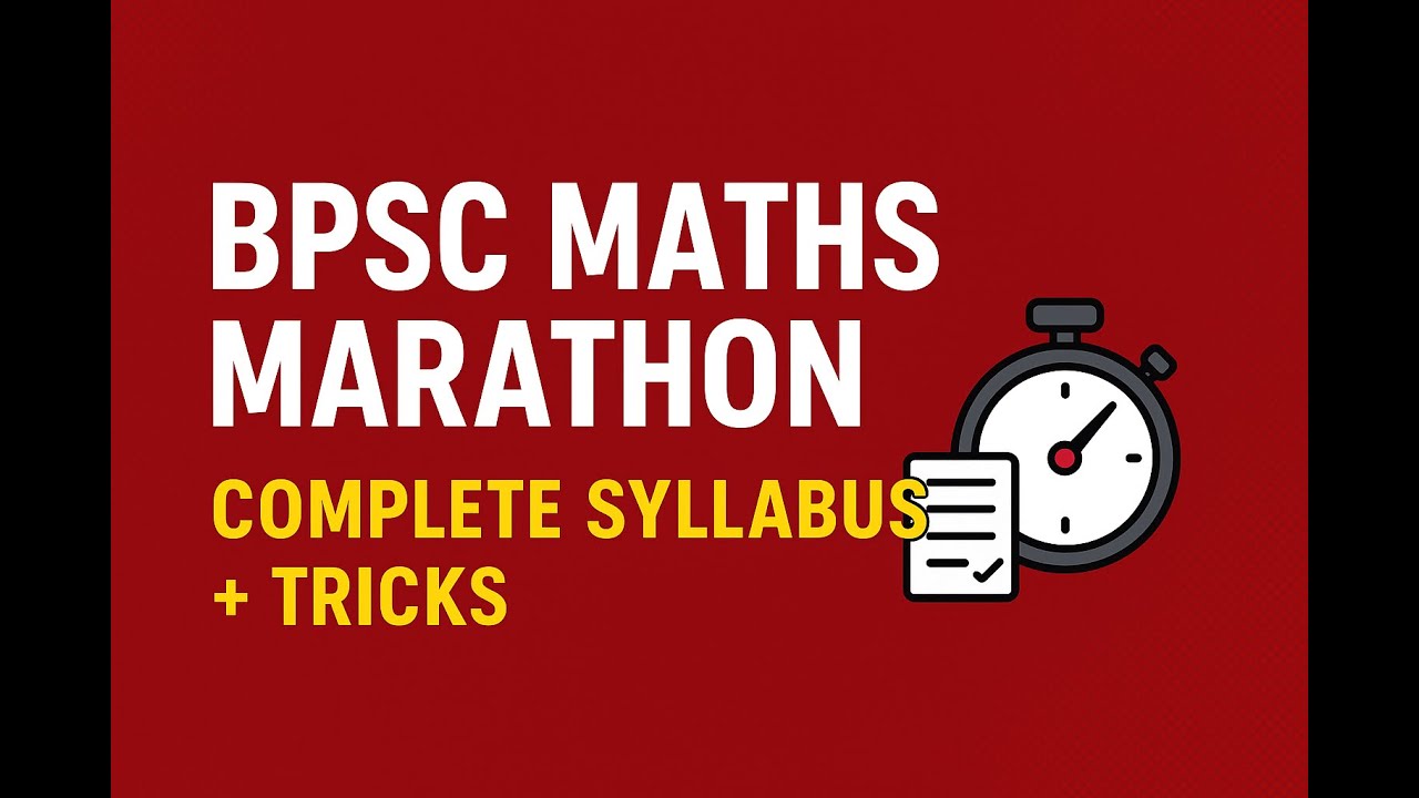71st BPSC MATHS MARATHON | 2016-2024 FULL PYQ MATHS PAPER DISCUSSION CHAPTERWISE | HINDI & ENGLISH |