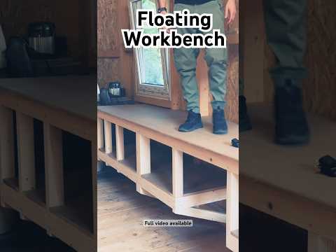 DIY floating workbench | Wall-mounted workbench build